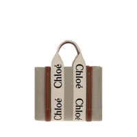 Chloé Brown Linen Handbag
