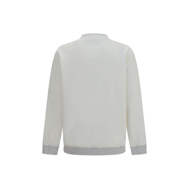 Brunello Cucinelli White Cotton Sweatshirt