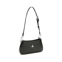 Vivienne Westwood Black Calf Leather Bos Taurus Shoulder Bag