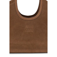Miu Miu Brown Lamb Ovis Aries Aries Shoulder Bag