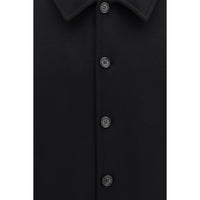 Ferragamo Black Wool Oves Aries Biker Jacket