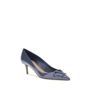 Valentino Garavani Blue Calf Leather Bos Taurus High Heel Pumps