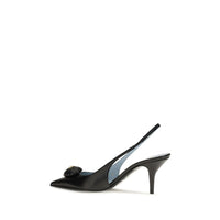 Valentino Garavani Black Calf Leather Bos Taurus High Heel Pumps