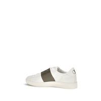 Valentino Garavani White Calf Leather Bos Taurus Low Top Sneakers