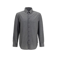Giorgio Armani Gray Cotton Pattern Shirt