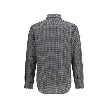Giorgio Armani Gray Cotton Pattern Shirt