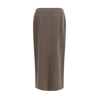Giorgio Armani Brown Silk Long Skirt