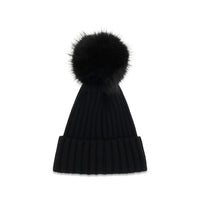 Moncler Black Wool Oves Aries Beanie