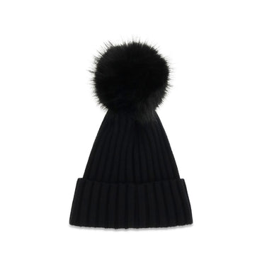 Moncler Black Wool Oves Aries Beanie