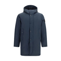 Stone Island Blue Polyester Coat