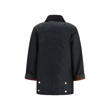 Barbour Black Cotton Full-Length Jacket