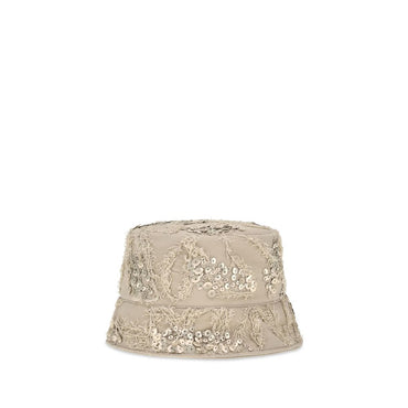 Brunello Cucinelli Beige Silk Bucket Hat