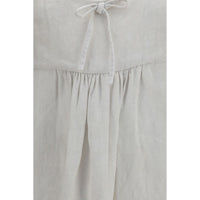 Miu Miu White Linen Casual Dress
