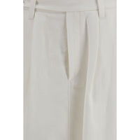 Brunello Cucinelli White Viscose Long Skirt
