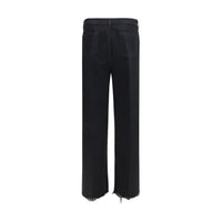Rick Owens Black Cotton Flared Jeans