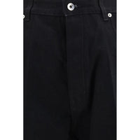 Rick Owens Black Cotton Flared Jeans