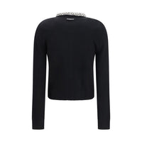 PINKO Black Wool Oves Aries Cardigan