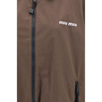Miu Miu Brown Cotton Full-Length Jacket