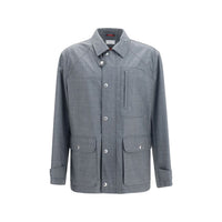 Brunello Cucinelli Gray Wool Oves Aries Full-Length Jacket