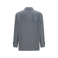 Brunello Cucinelli Gray Wool Oves Aries Full-Length Jacket
