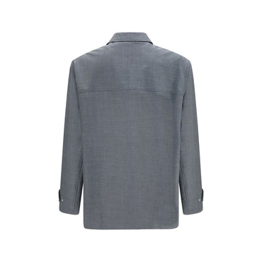 Brunello Cucinelli Gray Wool Oves Aries Full-Length Jacket