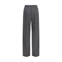Miu Miu Gray Wool Oves Aries Casual Pants