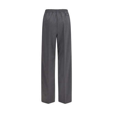 Miu Miu Gray Wool Oves Aries Casual Pants