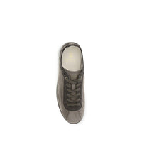 Brunello Cucinelli Gray Calf Leather Bos Taurus Sneakers