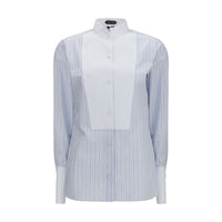 Tom Ford Blue Cotton Pattern Shirt