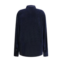 Giorgio Armani Blue Silk Dress Shirt