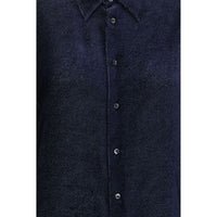Giorgio Armani Blue Silk Dress Shirt
