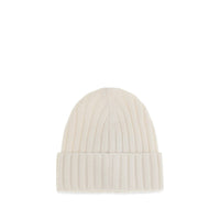 Moncler White Wool Oves Aries Beanie