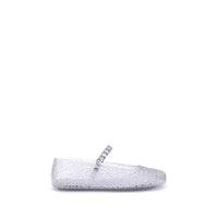 Jimmy Choo White Polyurethane Ballet Flats