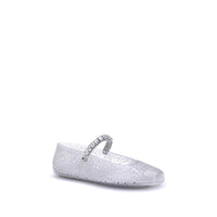 Jimmy Choo White Polyurethane Ballet Flats