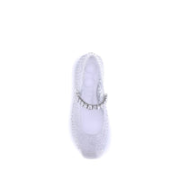 Jimmy Choo White Polyurethane Ballet Flats