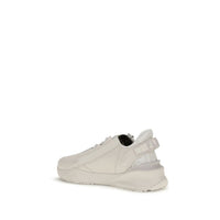 Fendi White Calf Leather Bos Taurus Athletic Sneakers