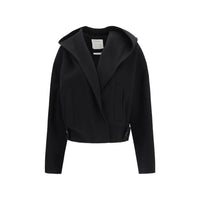 Max Mara Black Wool Oves Aries Full-Length Jacket