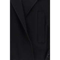 Max Mara Black Wool Oves Aries Full-Length Jacket