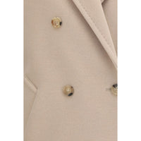 Max Mara Beige Wool Oves Aries Full-Length Jacket