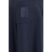 Max Mara Blue Polyamide Casual Pants