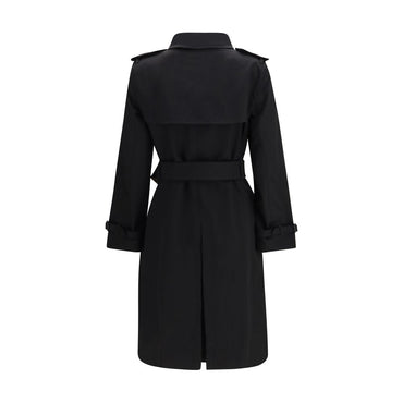 Burberry Black Cotton Coat