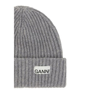 Ganni Gray Wool Oves Aries Beanie
