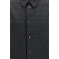 Fendi Black Polyester Pattern Shirt