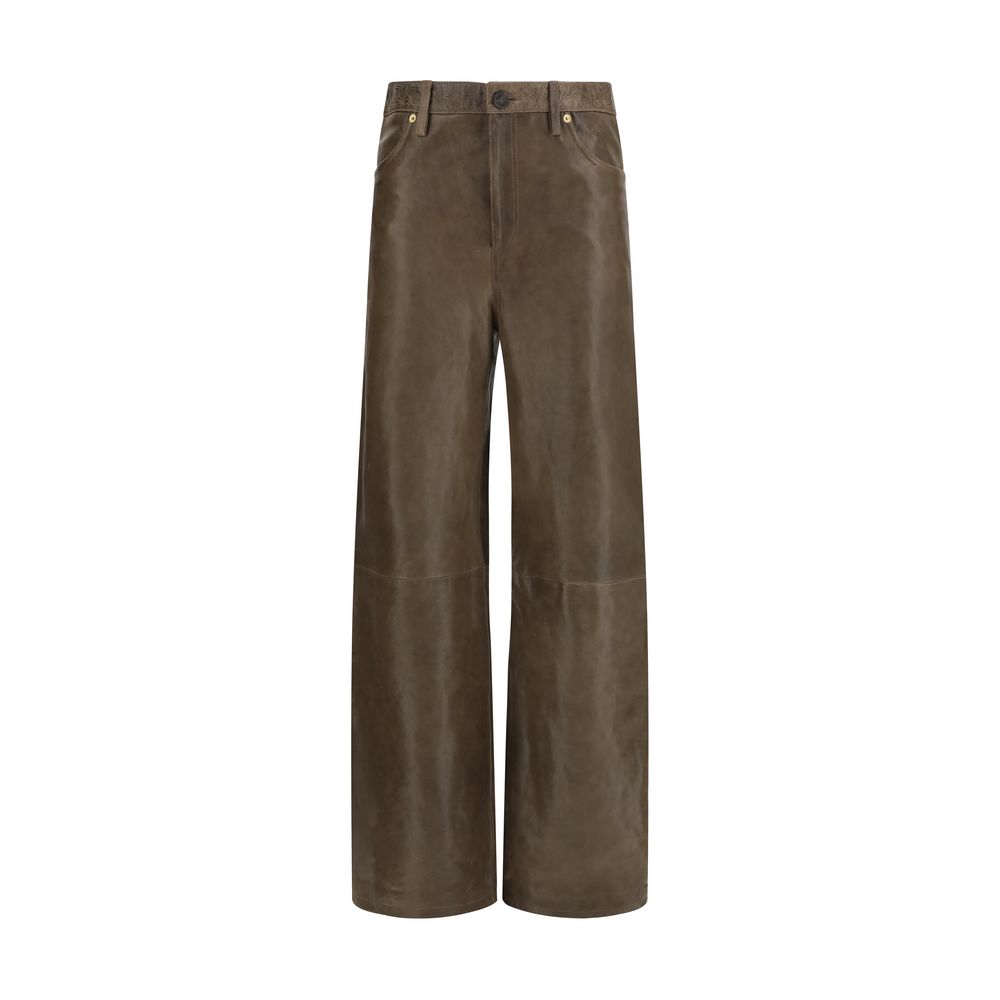 Golden Goose Brown Leather Pants