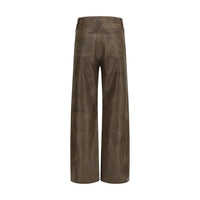 Golden Goose Brown Leather Pants