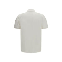 Moncler White Cotton Polo Shirt