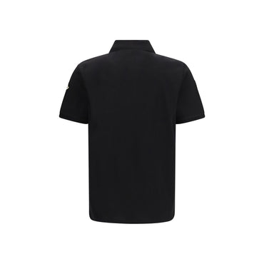 Moncler Black Cotton Polo Shirt