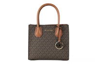 Michael Kors MICHAEL KORS Mercer 35S1GM9M2B Medium Logo And Leather Accordion Crossbody Bag In Brown