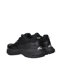 Versace Black Fabric Chunky Sneakers