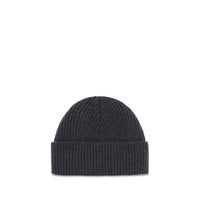 Ami Paris Gray Wool Oves Aries Beanie